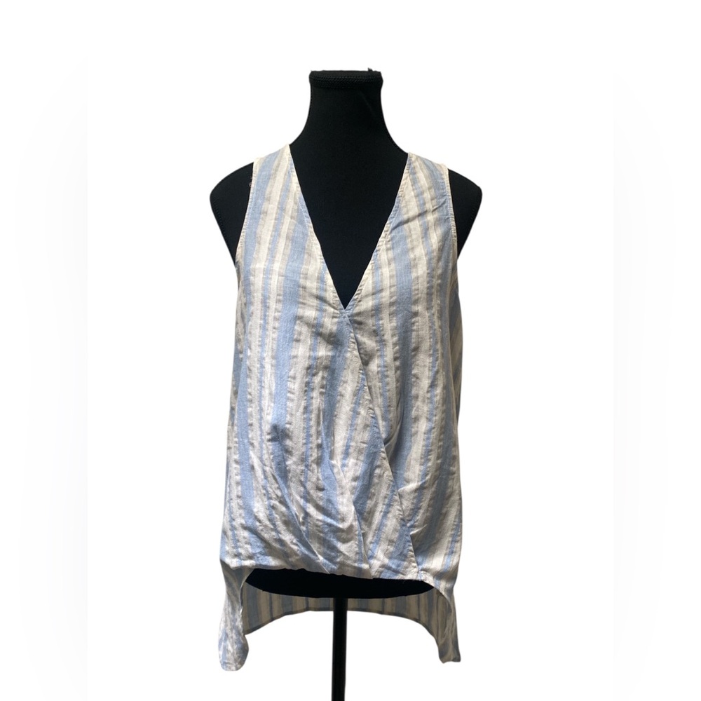 Jealous Tomato Blue and White Striped Tank Top NWT S